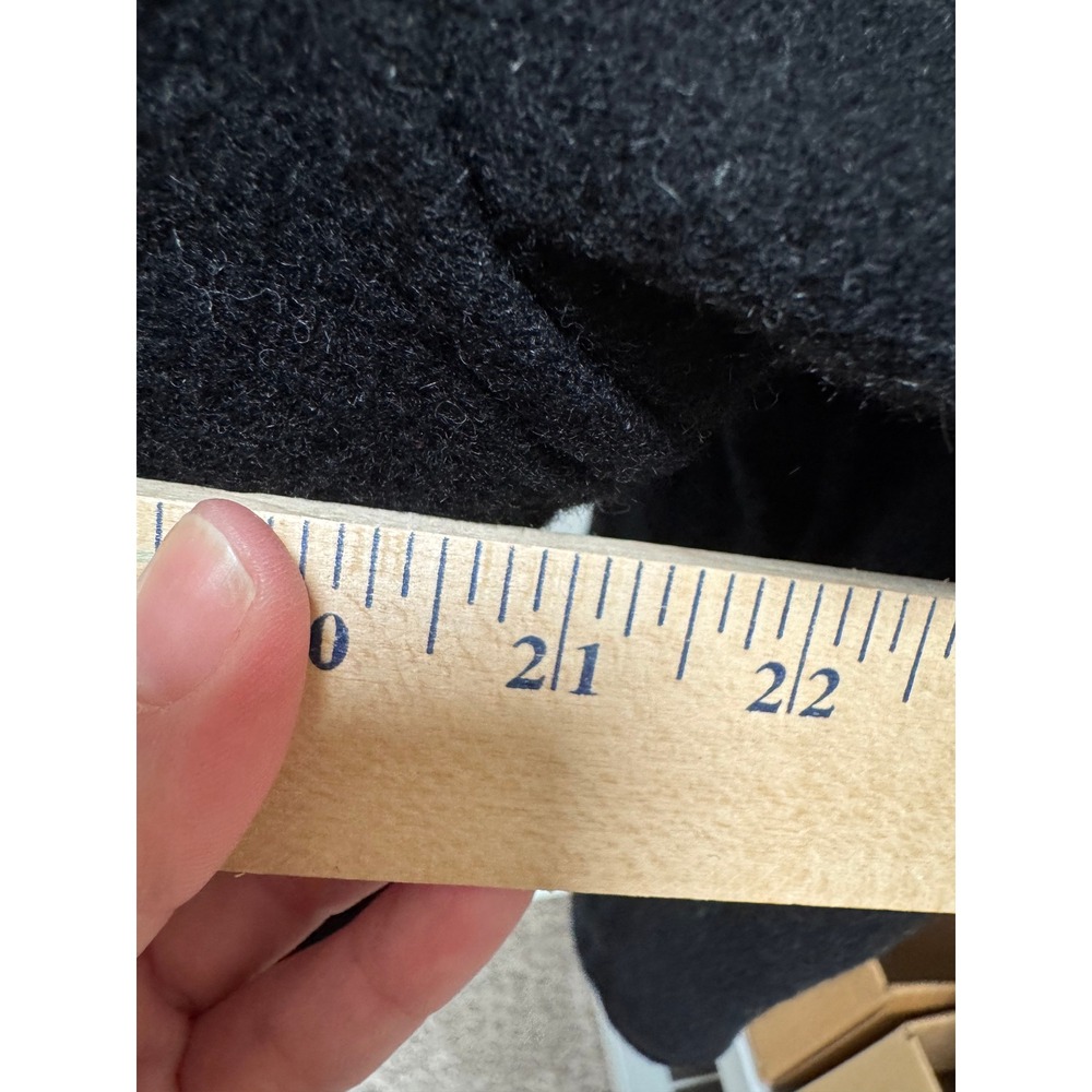 VTG Chicos Jacket Womens M Black Wool Blend Southwestern Buffalo Nickel Button - Picture 7 of 8